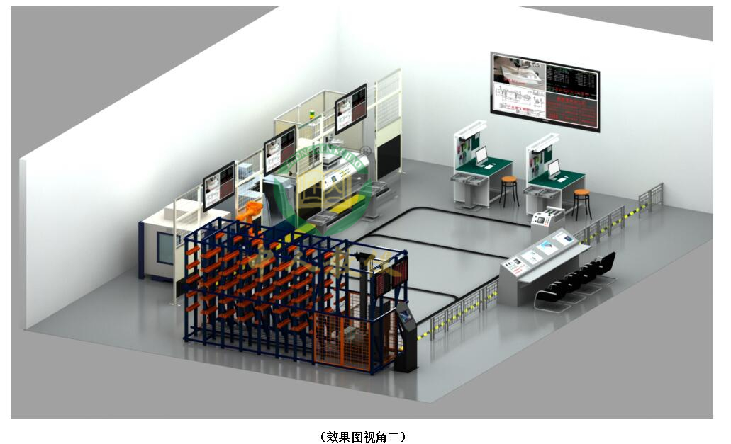 智能加工柔性实训系统,智能工厂实训系统（WMS+MES+ERP）2